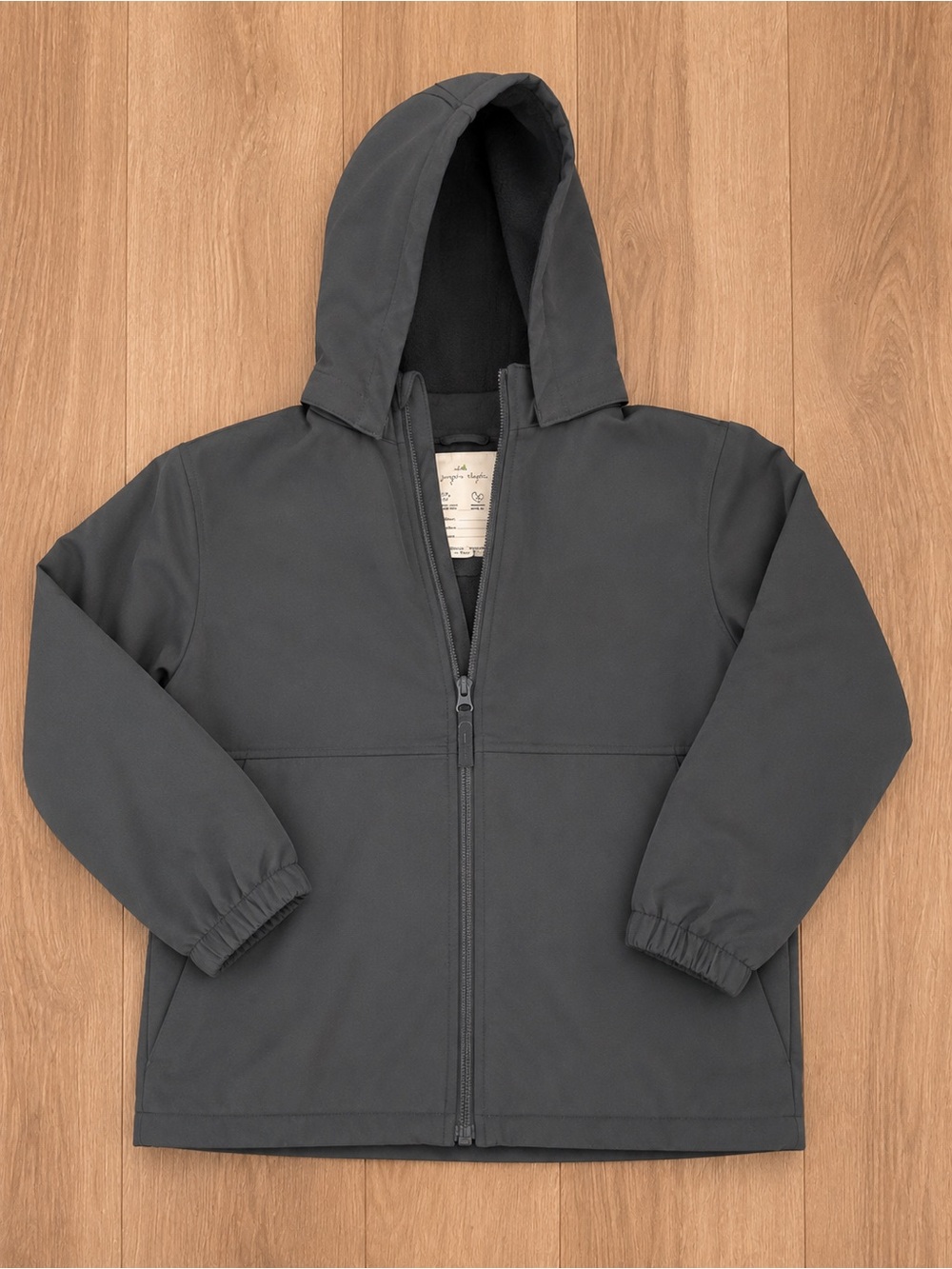 Konges Slojd Kids Hooded Zip-Up Jacket - Magnet Gray